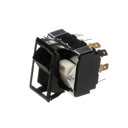 Bunn Switch, 4Pdt 250V Blk W/Blk Bzl 03356.0003